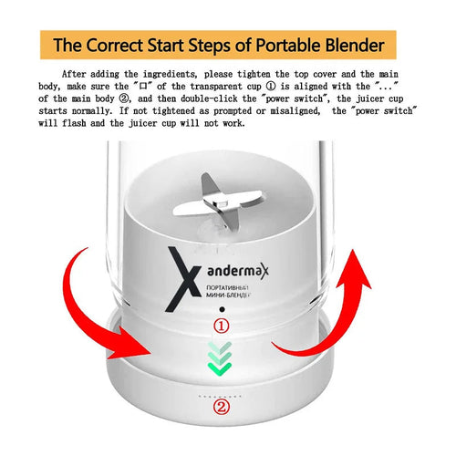 Mini Portable Blender Electric Juicer Fruit Mixer